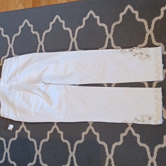 We The Free White Floral Cutout Jeans Women's 28 - Picture 9 of 13